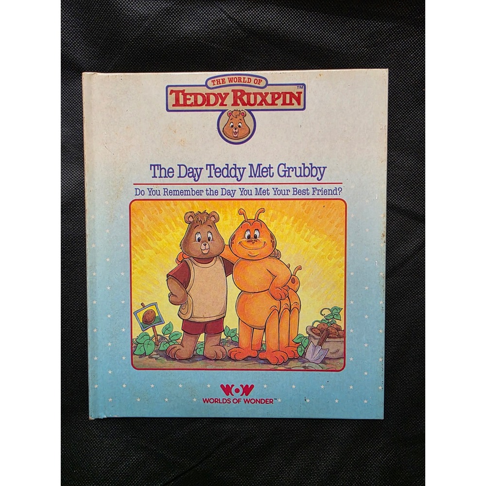 Vintage 1985 Teddy Ruxpin The Day Teddy Met Grubby Worlds of Wonder Book 80s